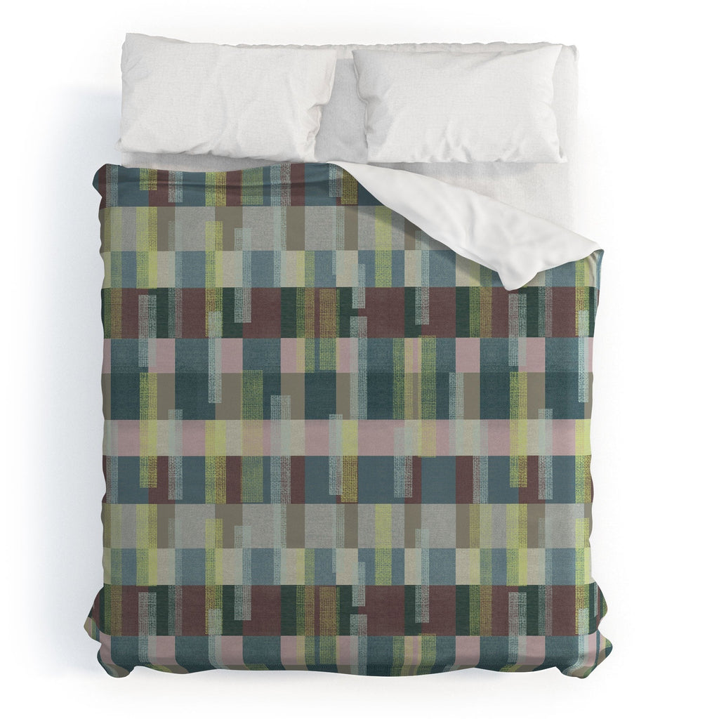 Marta Barragan Camarasa Dynamic Linear Blocks Duvet Cover