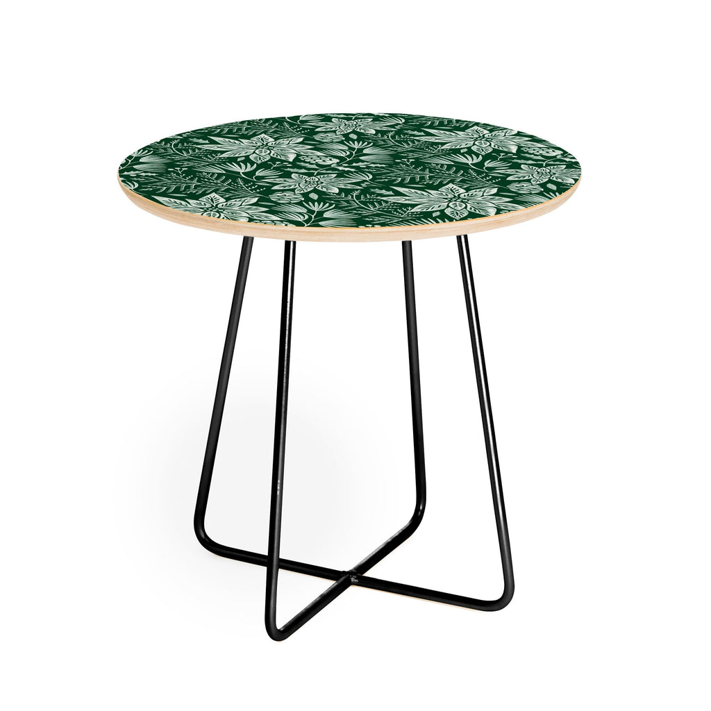 Pimlada Phuapradit Christmas Poinsettia Round Side Table