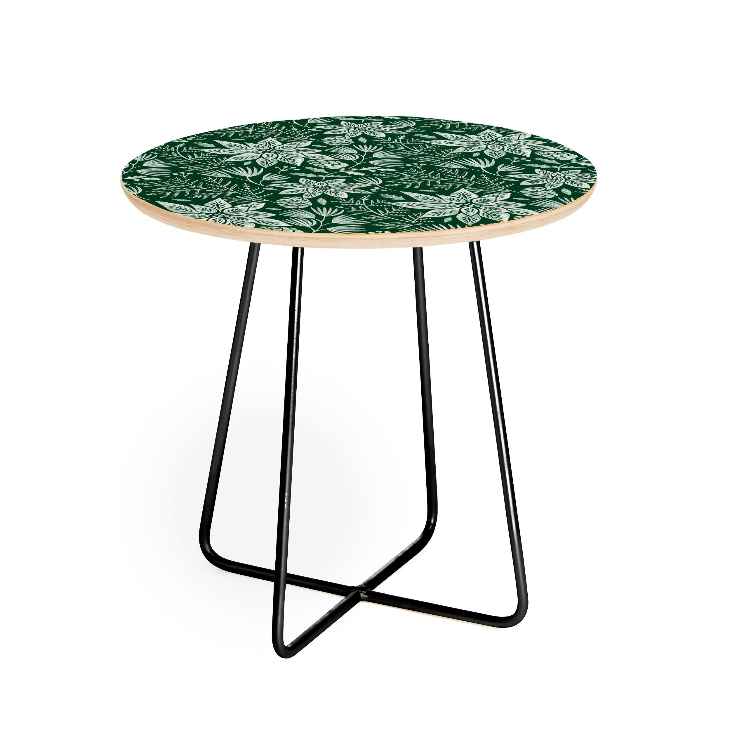Pimlada Phuapradit Christmas Poinsettia Round Side Table