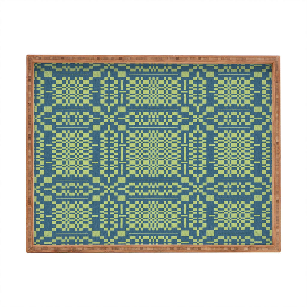 Marta Barragan Camarasa Nostalgic Grid Design Rectangular Tray