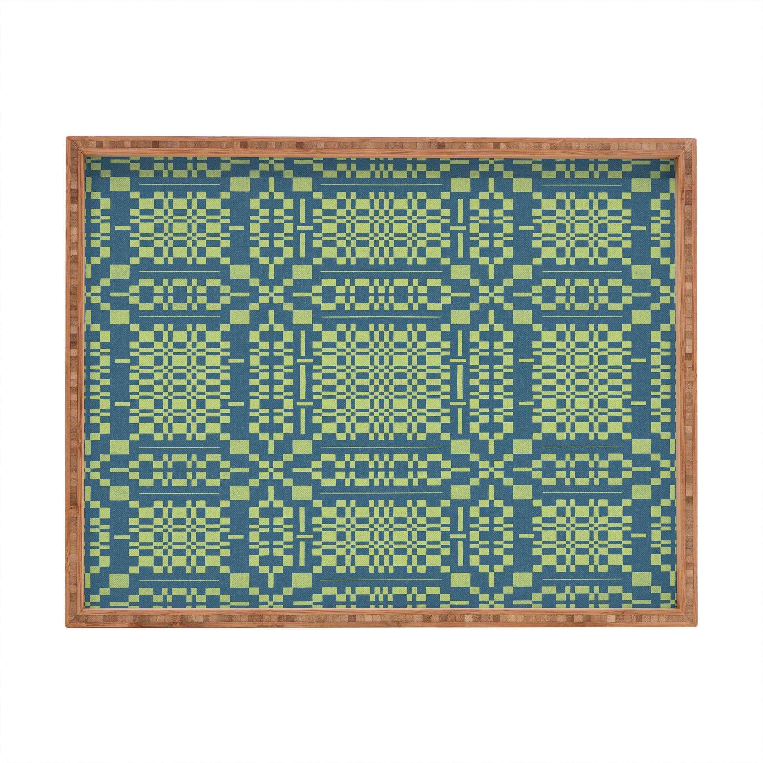Marta Barragan Camarasa Nostalgic Grid Design Rectangular Tray