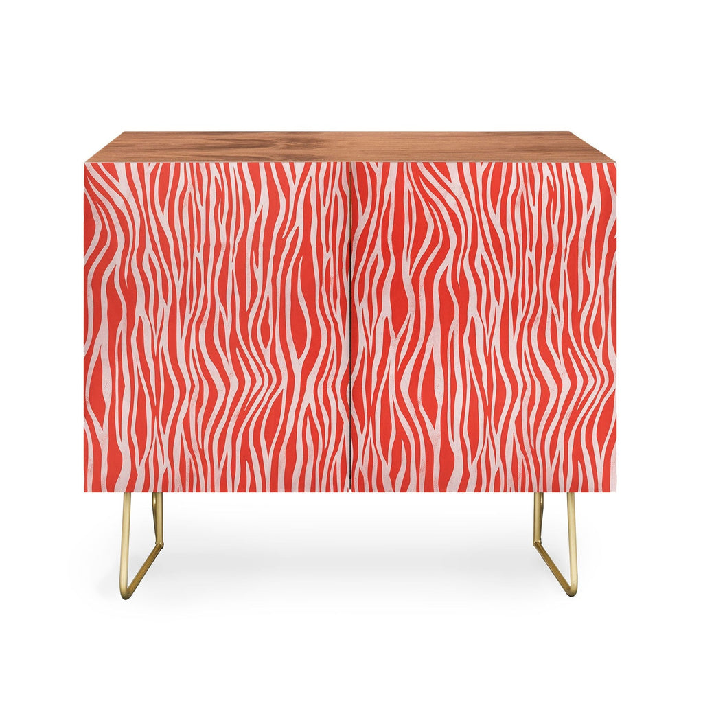 Avenie BR Red Zebra Stripe Credenza