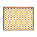 Ninola Design Everyday Artifact Checker Mosaic Tiles Geometry Yellow Rectangular Tray
