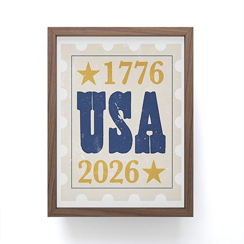 DENY Designs USA Stamp Framed Mini Art Print