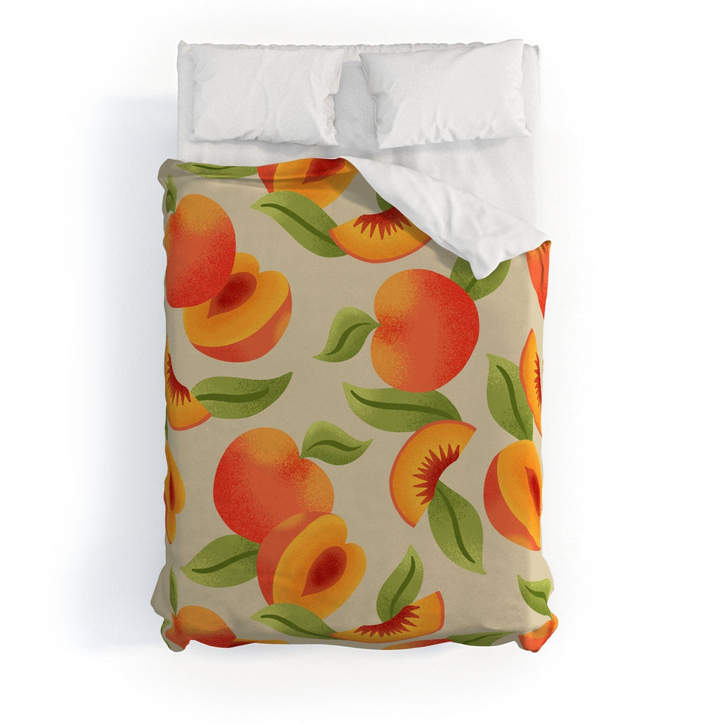 Jessica Molina Peach Pattern Duvet Cover