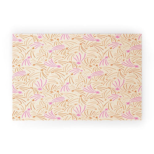 Little Om Pattern Shooting Stars cream Welcome Mat