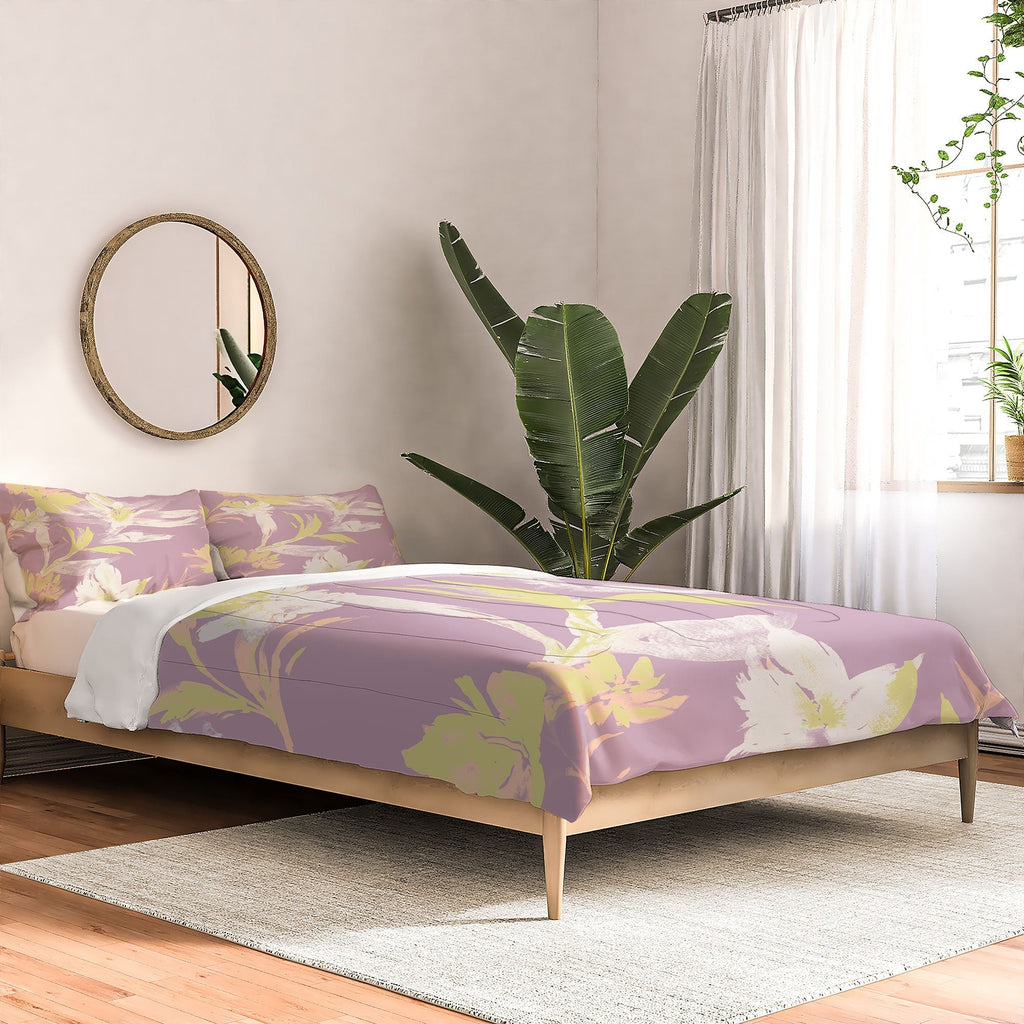 Gabriela Fuente Emma Lilac Floral Comforter