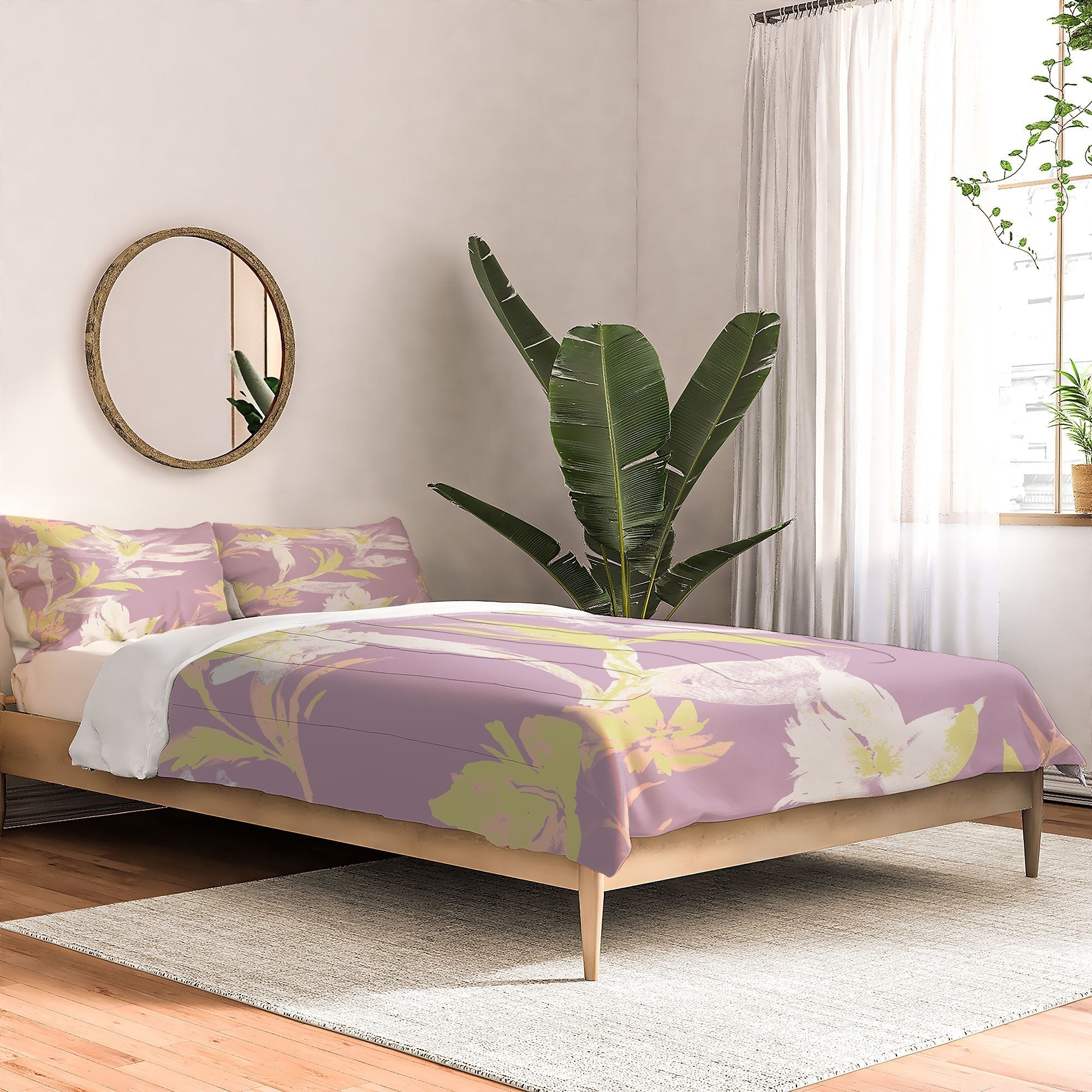 Gabriela Fuente Emma Lilac Floral Comforter