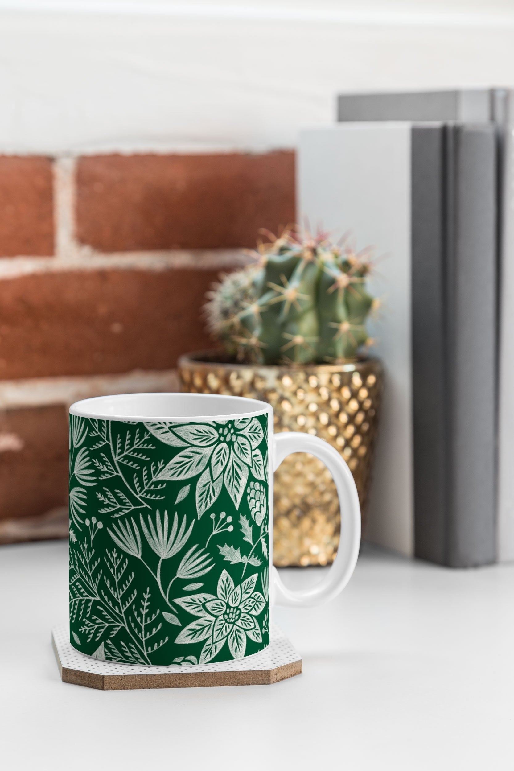 Pimlada Phuapradit Christmas Poinsettia Coffee Mug