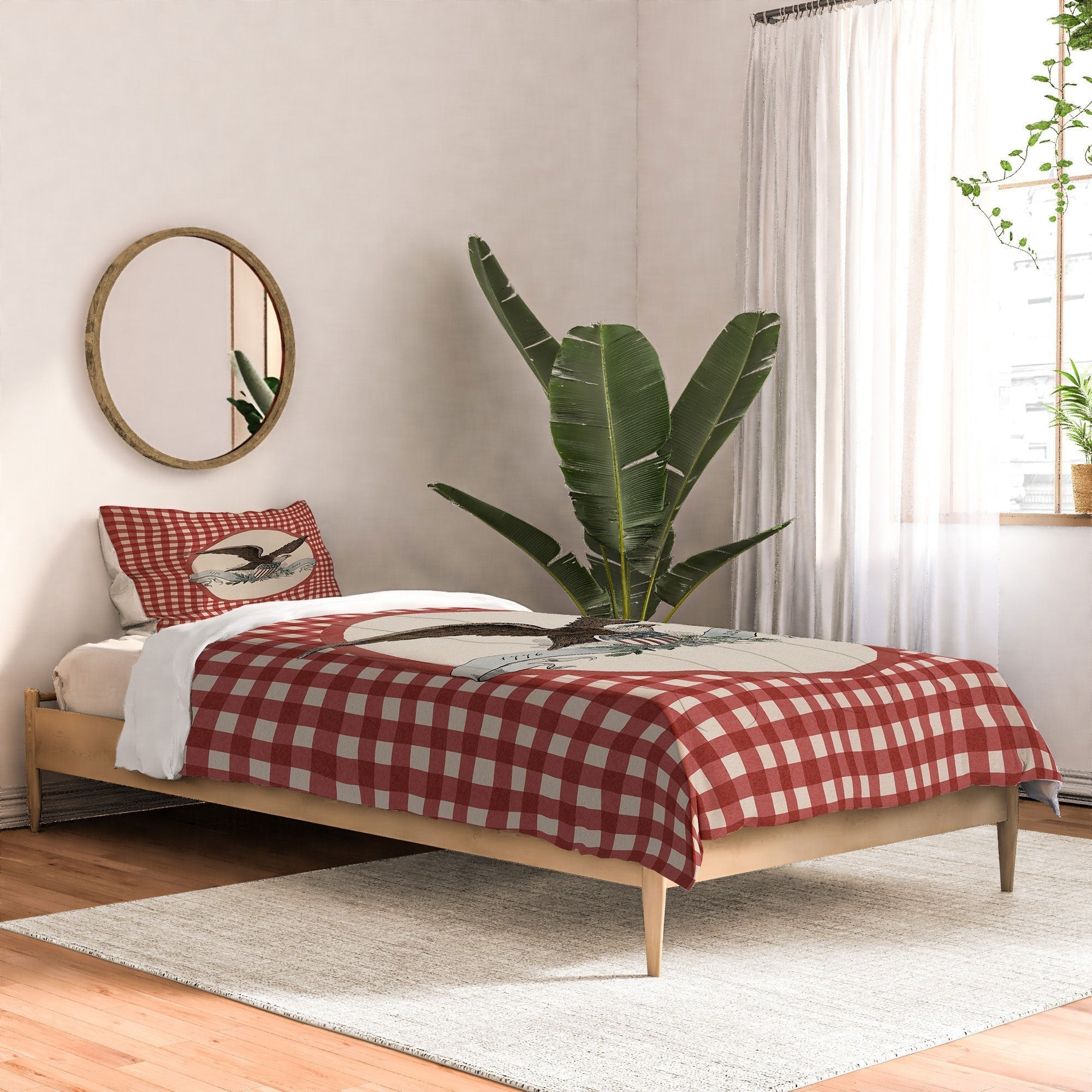 DENY Designs Gingham Eagle Comforter