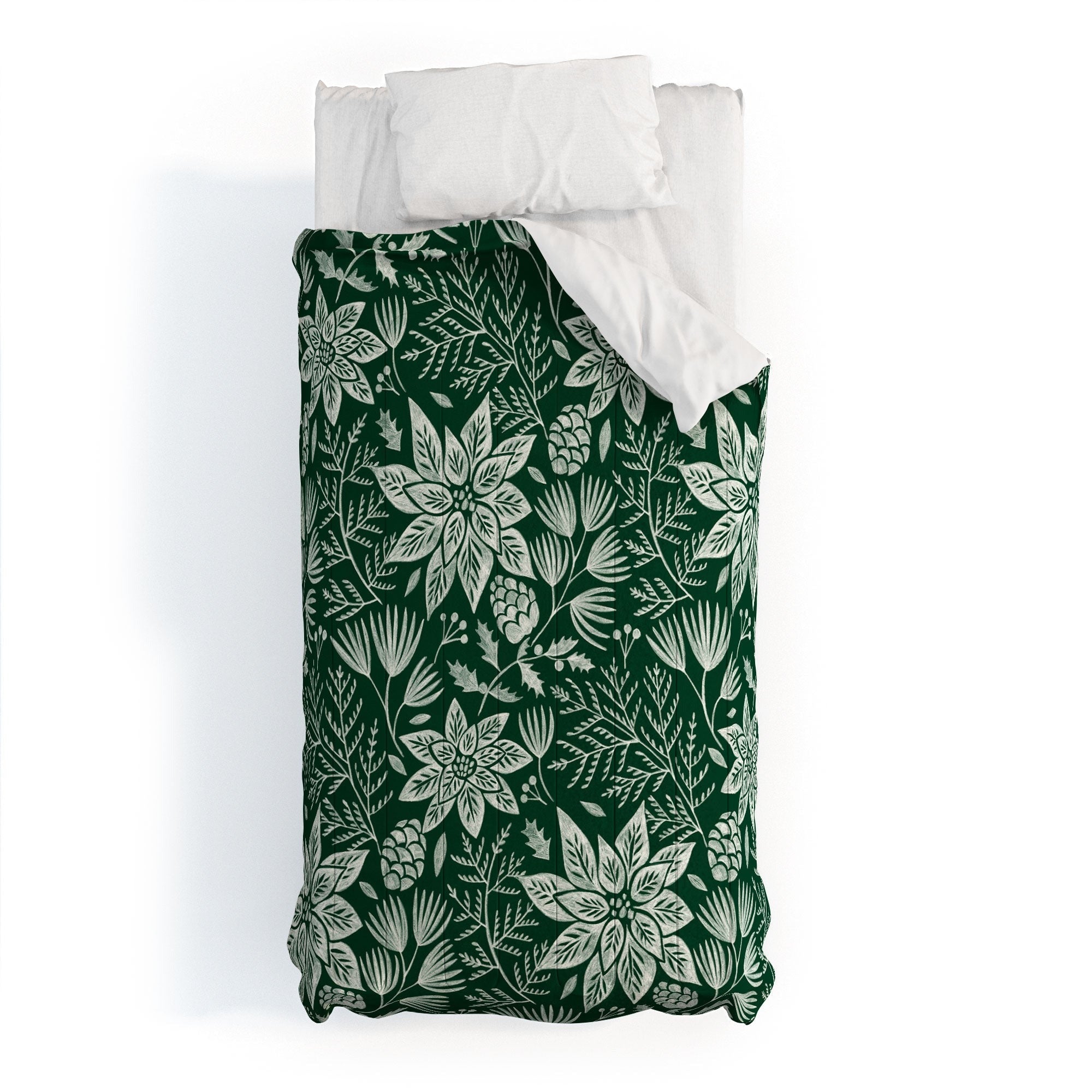 Pimlada Phuapradit Christmas Poinsettia Comforter