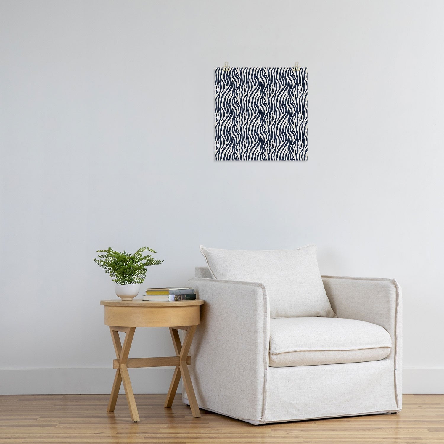 Avenie BR Navy Tiger Stripes Art Print