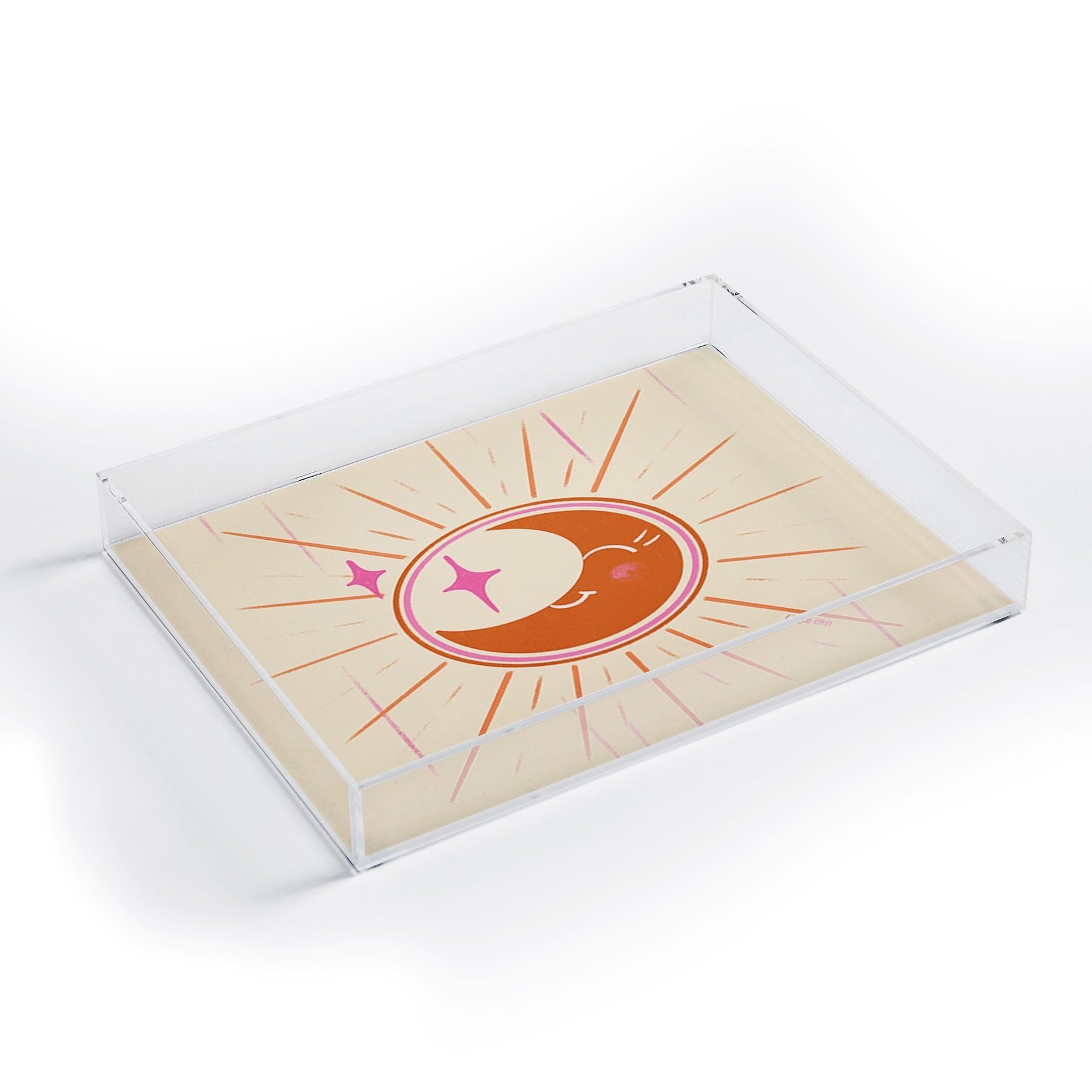 Little Om Celestial Moon cream Acrylic Tray
