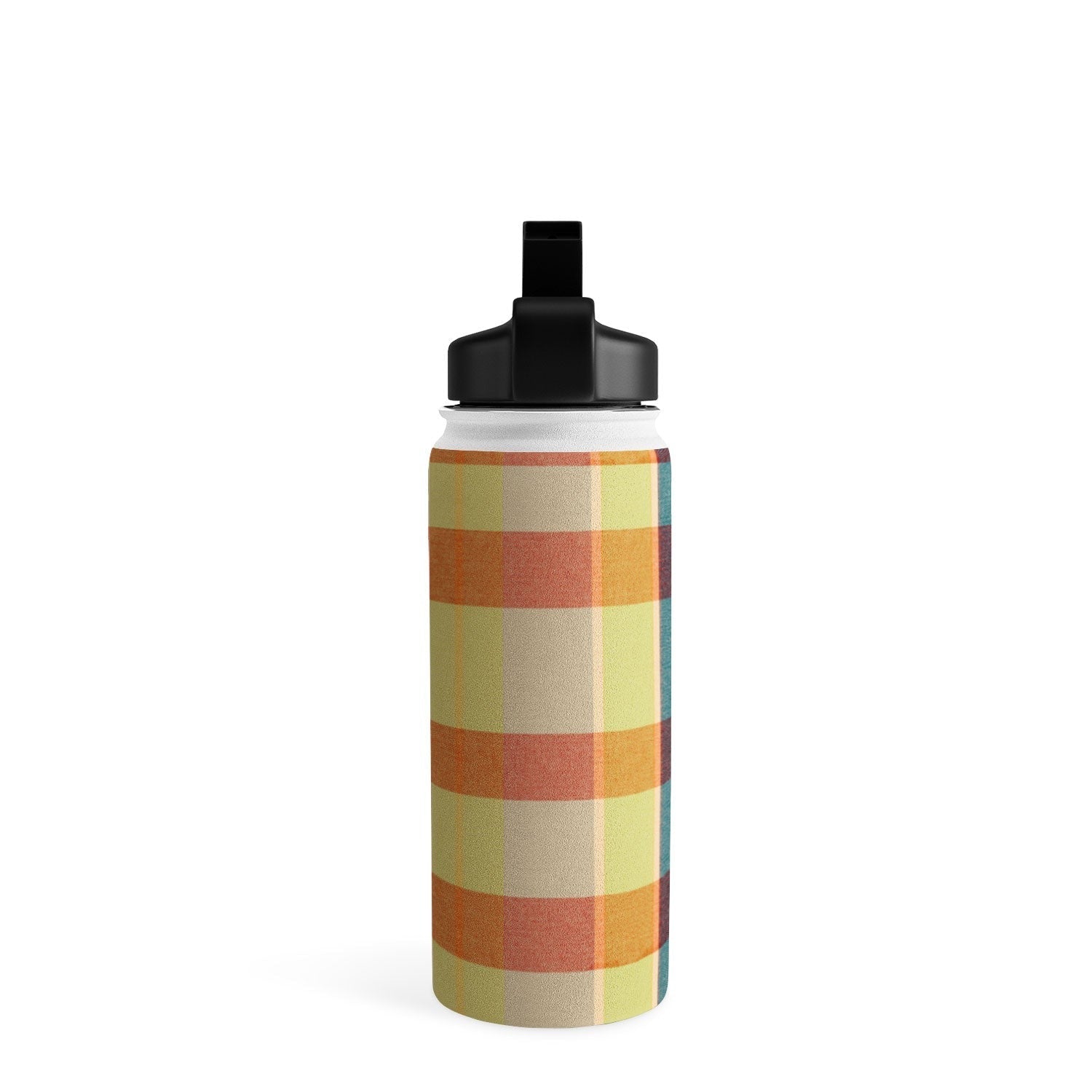 Marta Barragan Camarasa Retro Picnic Plaid Warm Tones Water Bottle