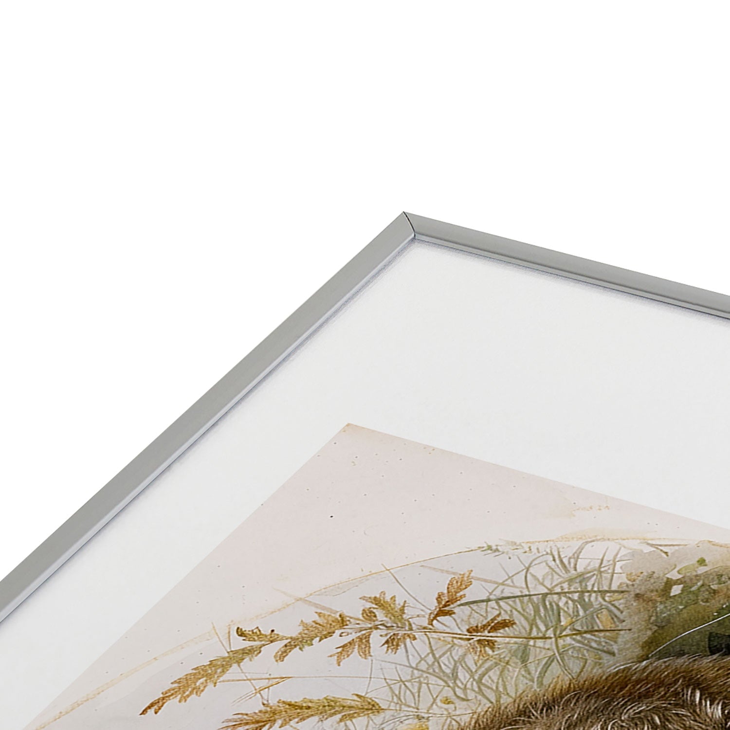 trajeado14 Fox Sleeping Vintage Illustration Metal Framed Art Print