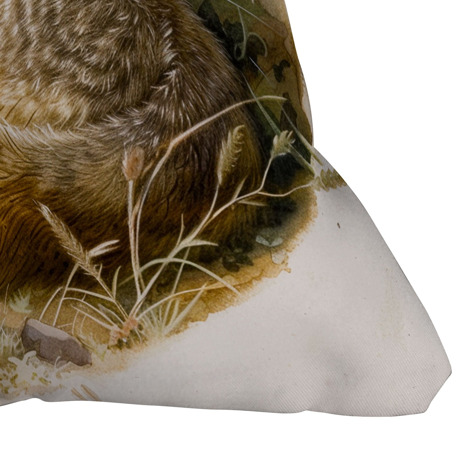 trajeado14 Fox Sleeping Vintage Illustration Outdoor Throw Pillow