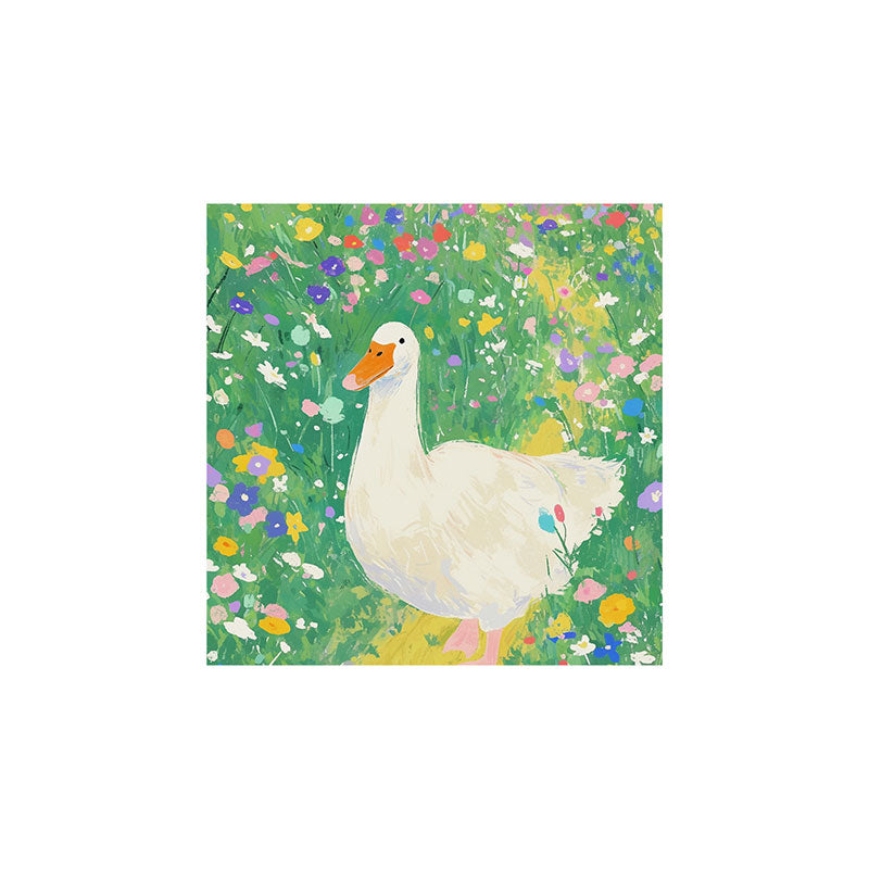 trajeado14 Goose Wildflower Cute Art Print