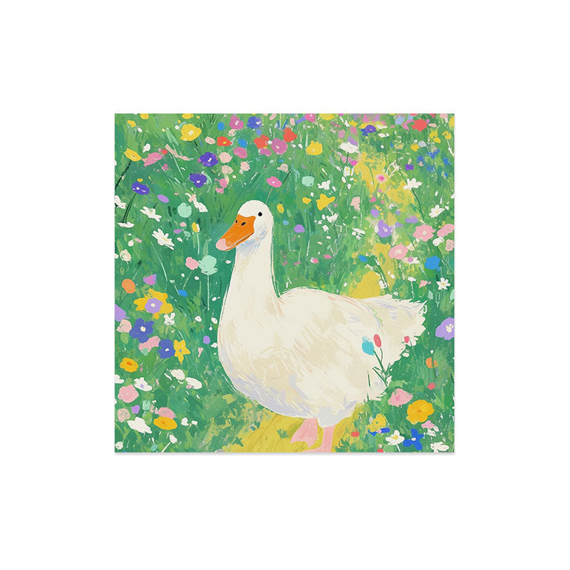 trajeado14 Goose Wildflower Cute Art Print