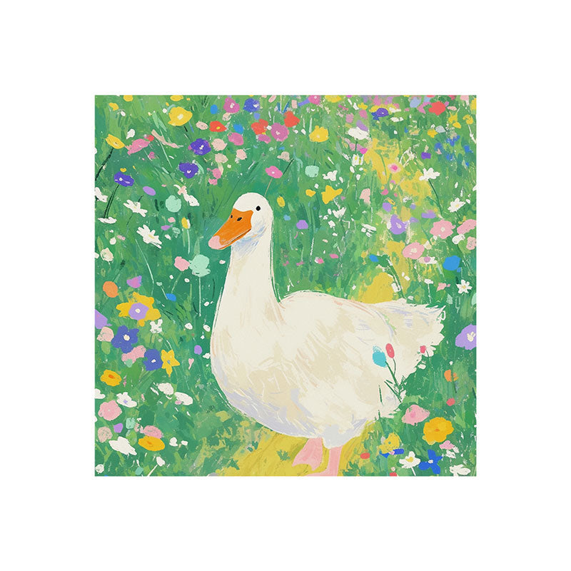 trajeado14 Goose Wildflower Cute Art Print