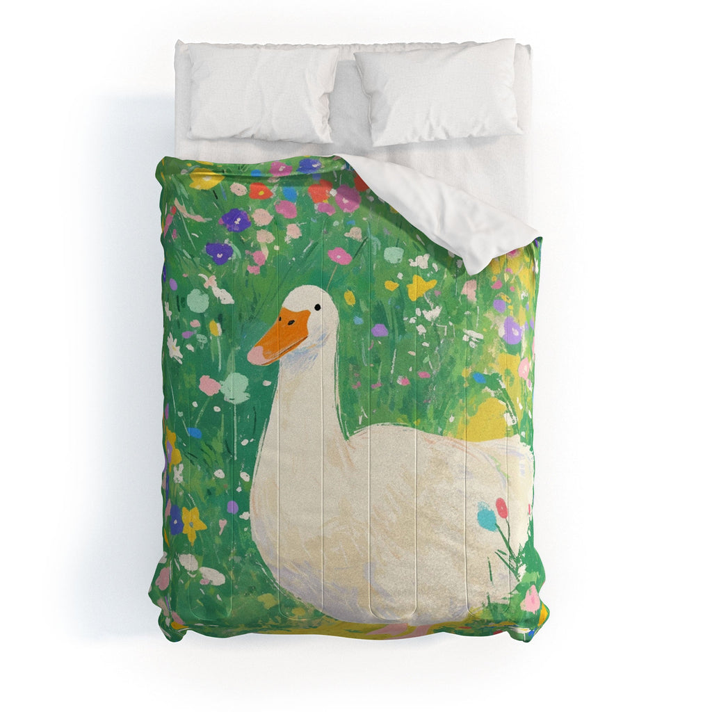 trajeado14 Goose Wildflower Cute Comforter