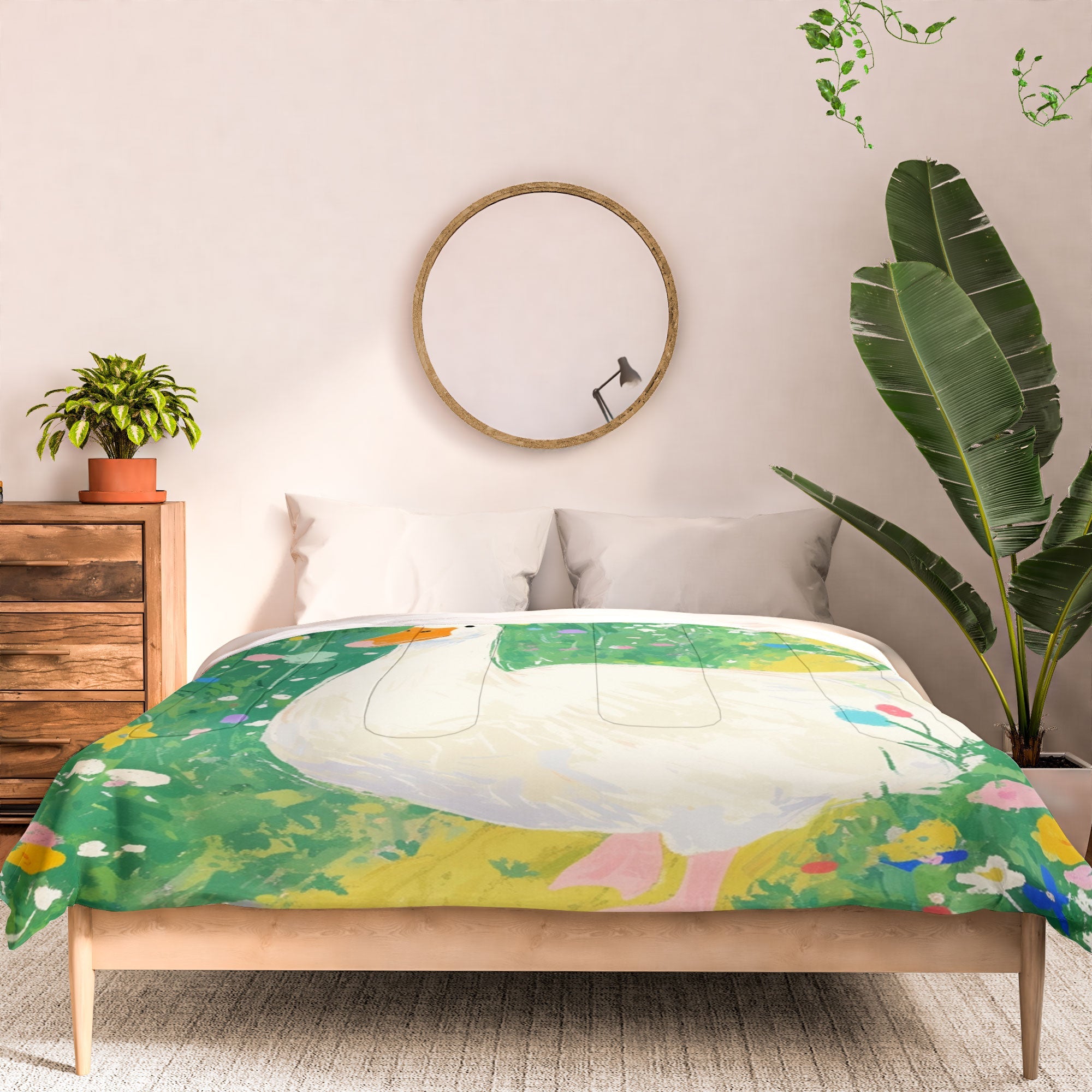 trajeado14 Goose Wildflower Cute Comforter