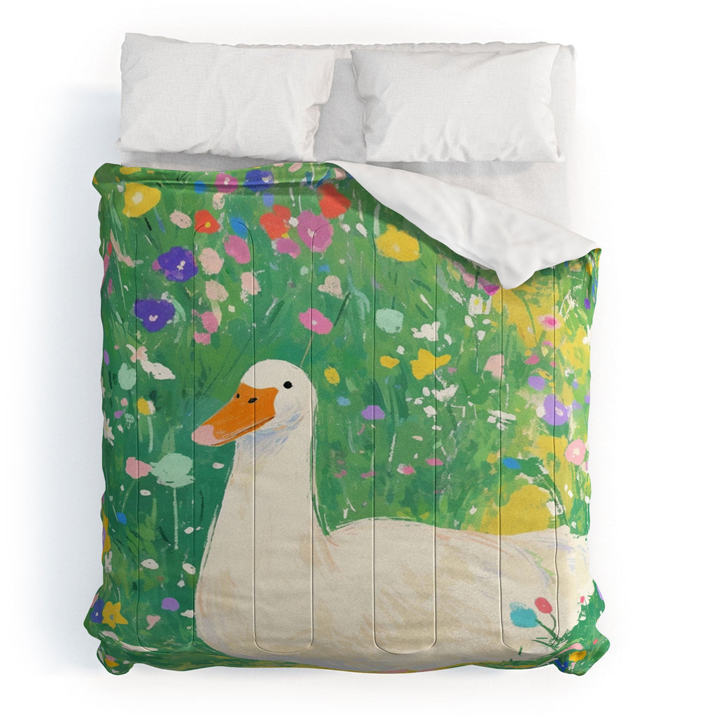 trajeado14 Goose Wildflower Cute Comforter