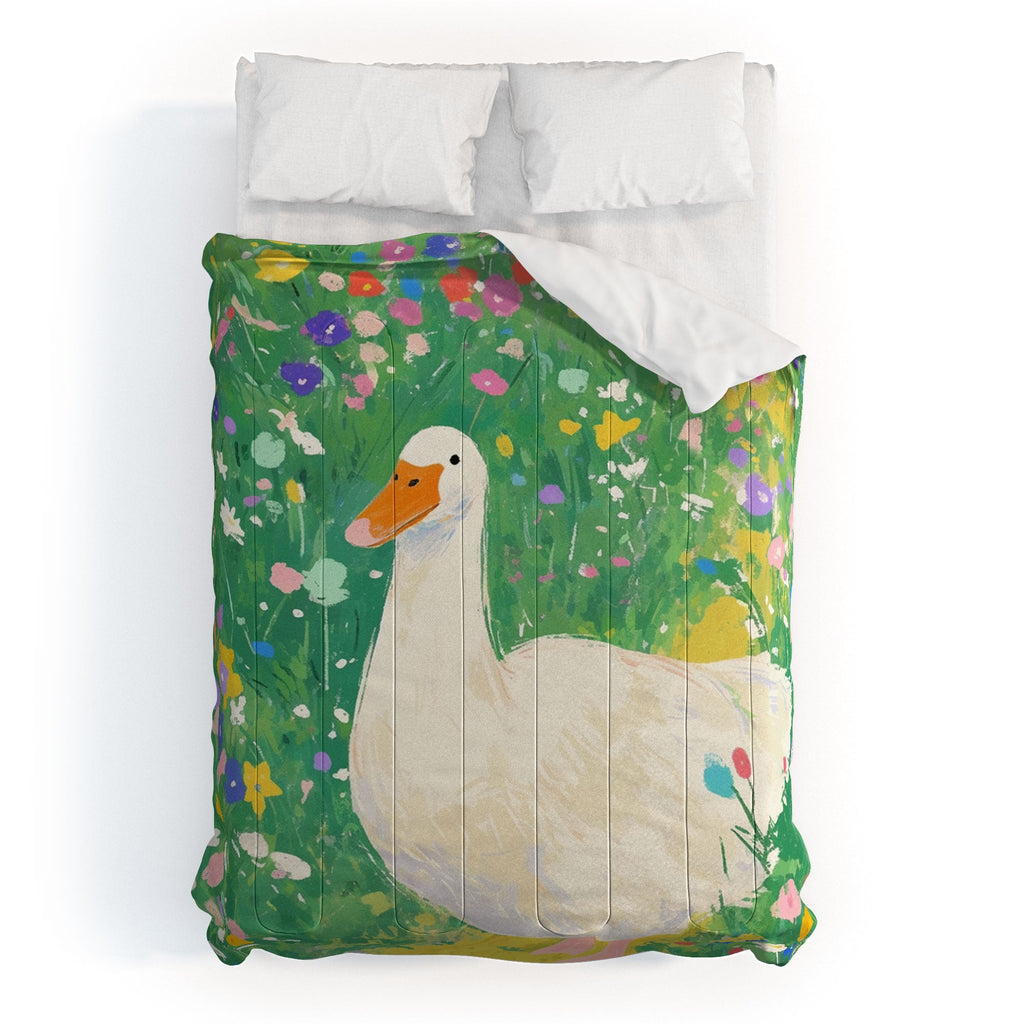 trajeado14 Goose Wildflower Cute Comforter