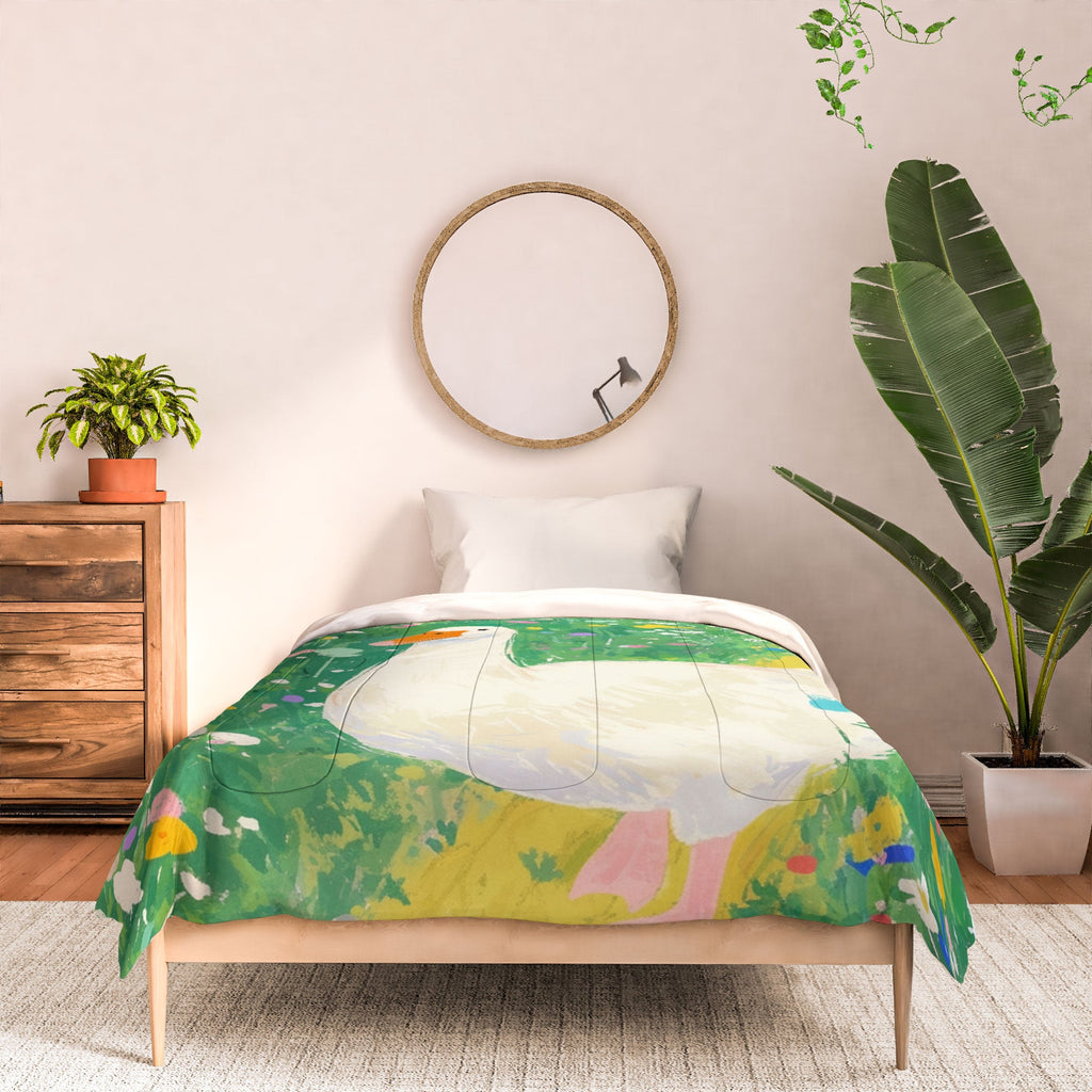 trajeado14 Goose Wildflower Cute Comforter