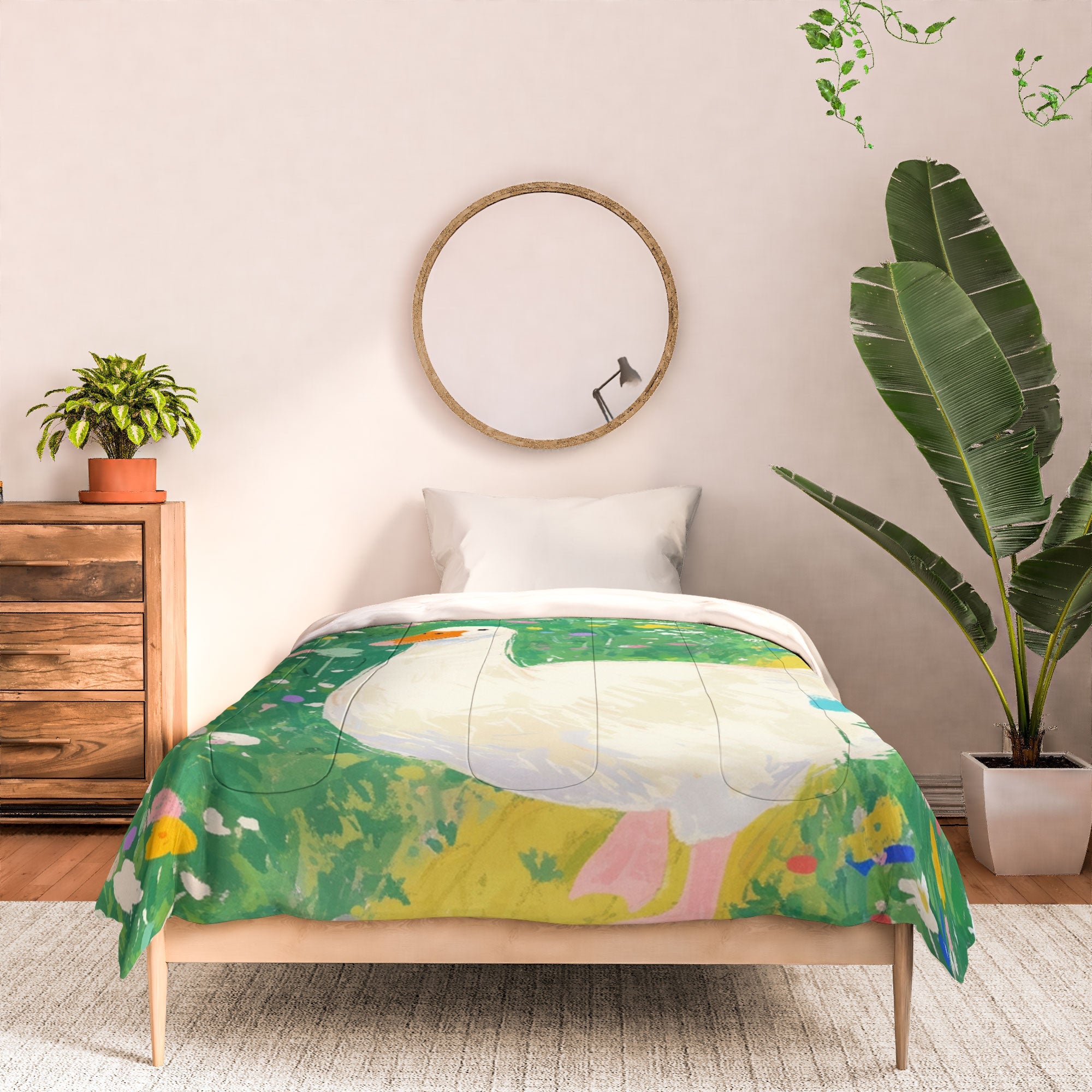 trajeado14 Goose Wildflower Cute Comforter