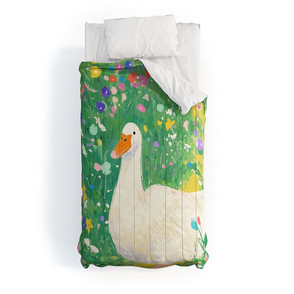 trajeado14 Goose Wildflower Cute Comforter