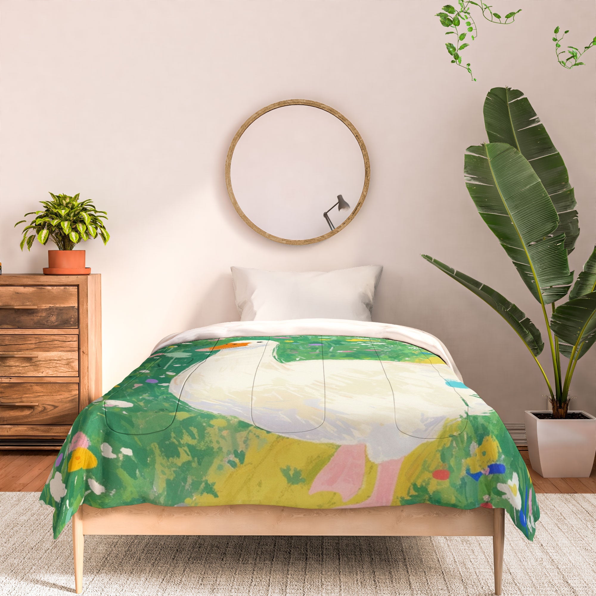 trajeado14 Goose Wildflower Cute Comforter