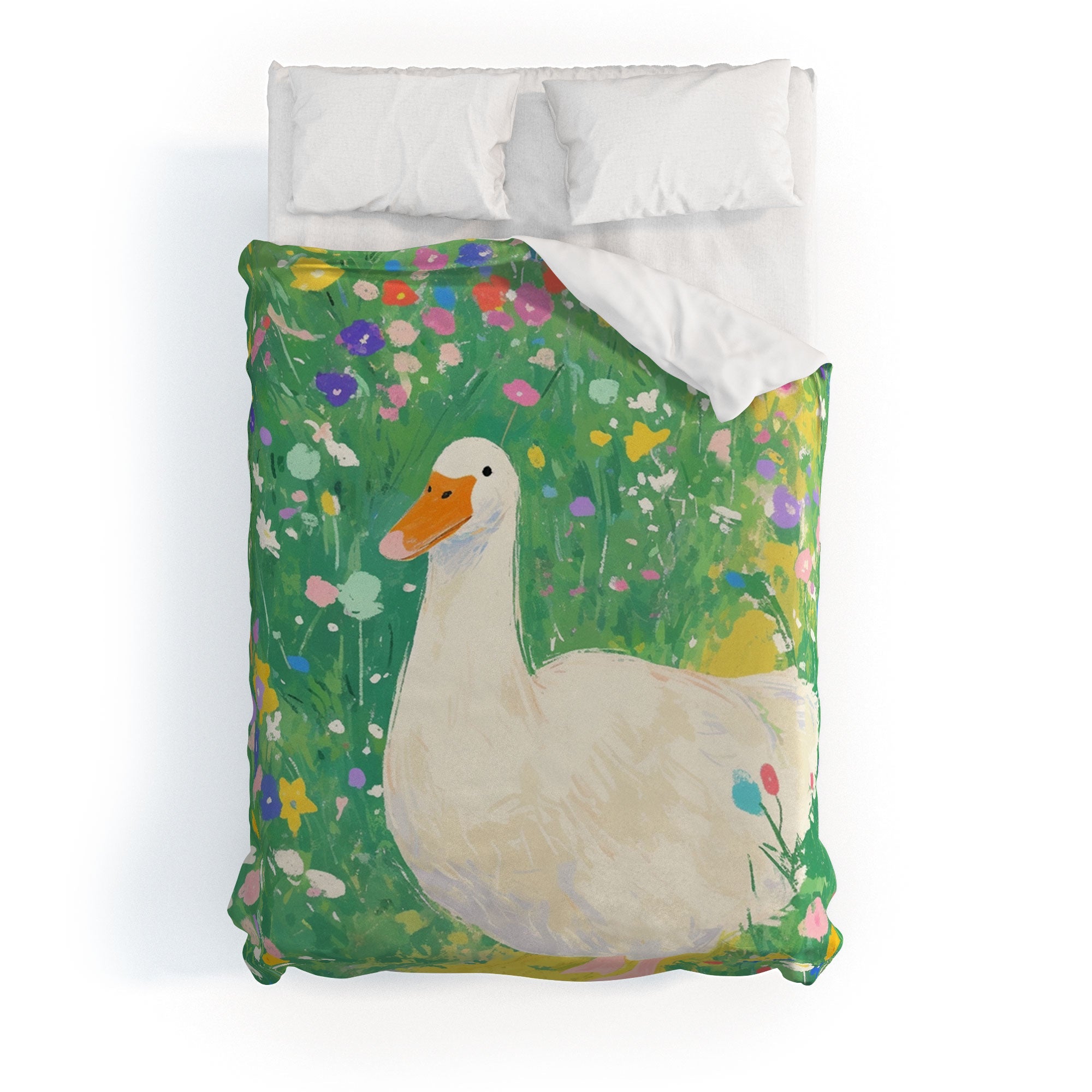 trajeado14 Goose Wildflower Cute Duvet Cover