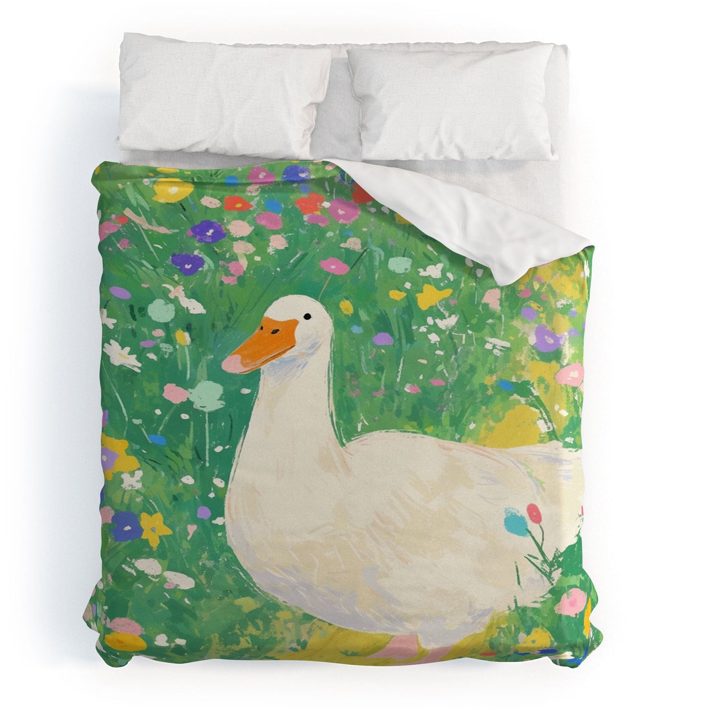 trajeado14 Goose Wildflower Cute Duvet Cover