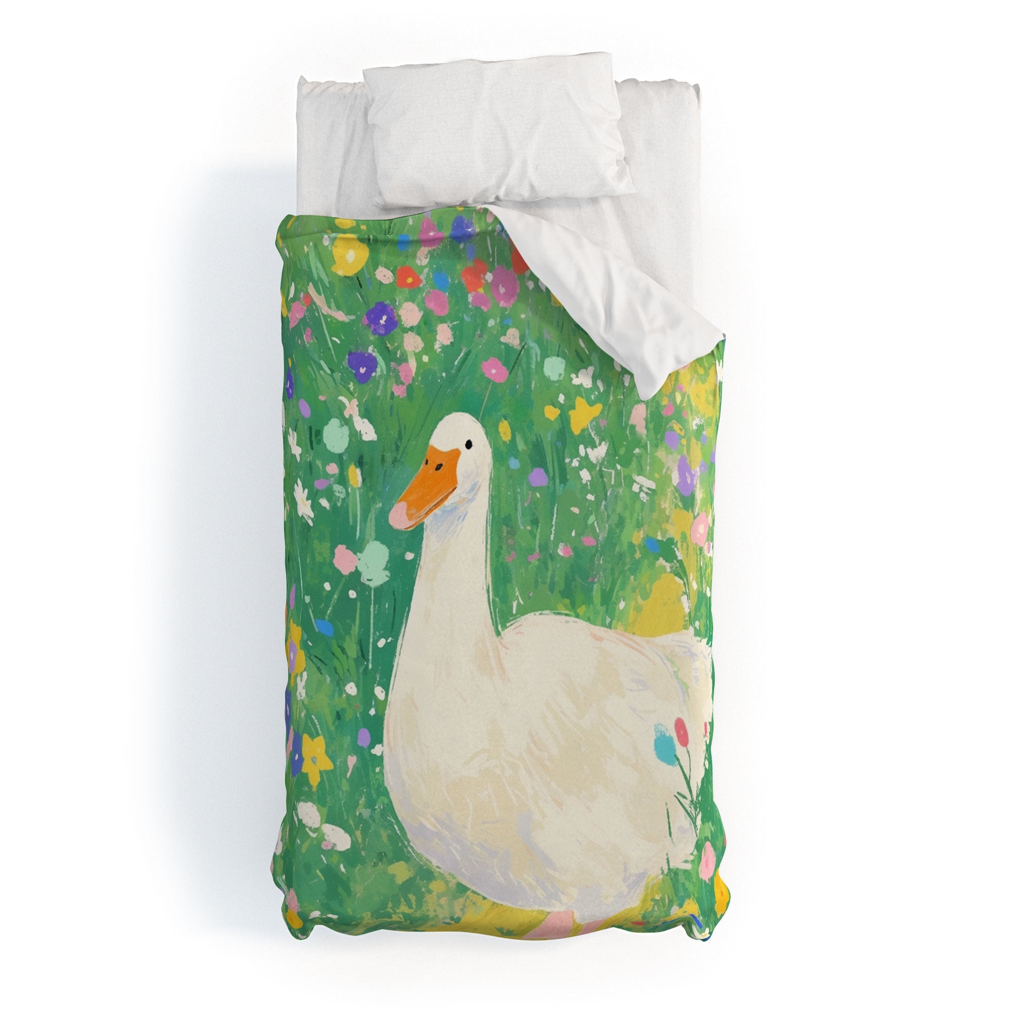 trajeado14 Goose Wildflower Cute Duvet Cover