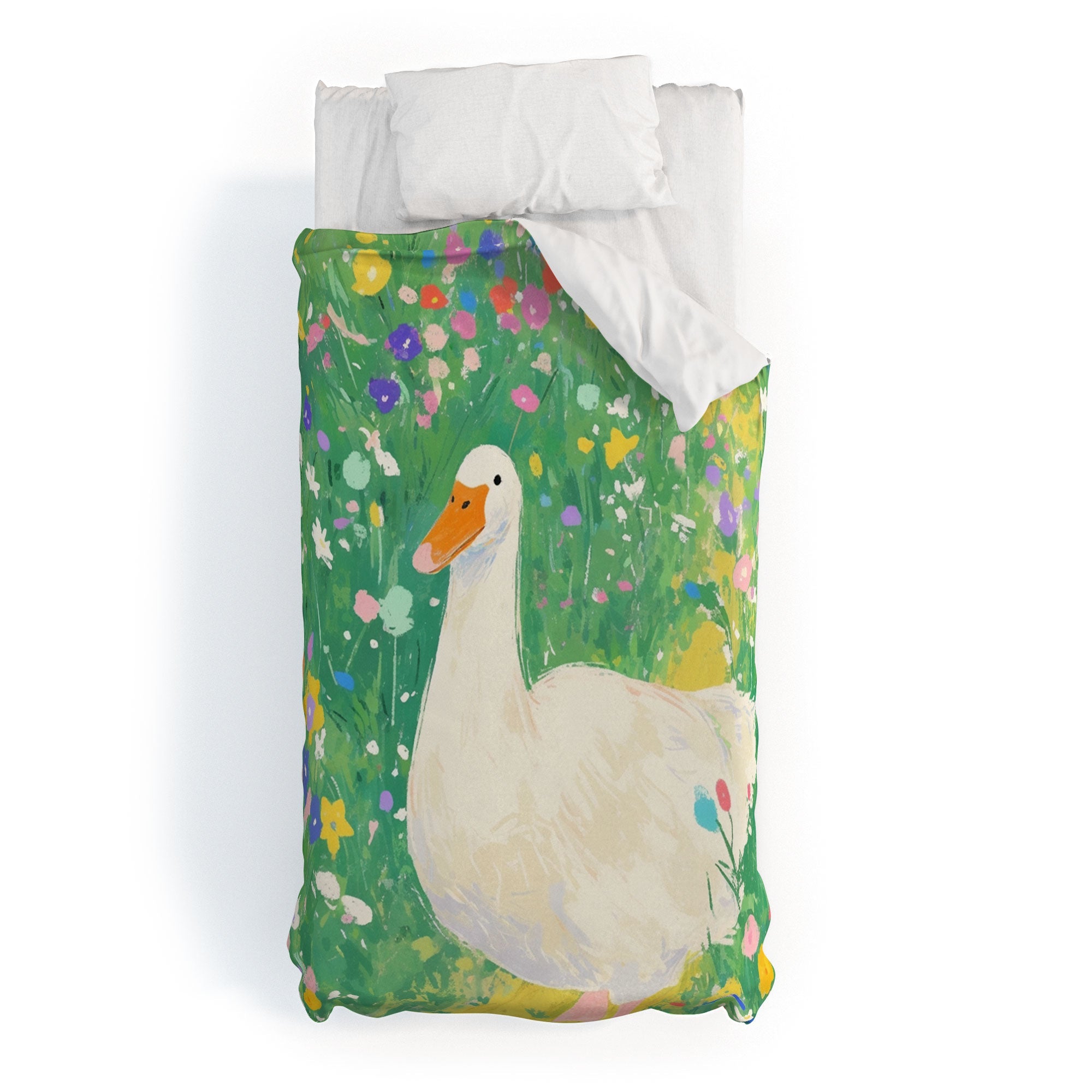 trajeado14 Goose Wildflower Cute Duvet Cover