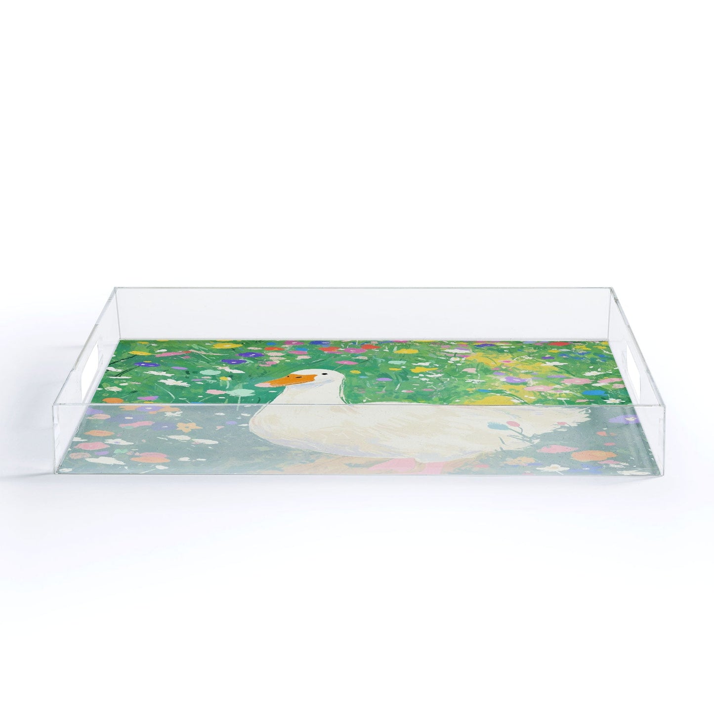 trajeado14 Goose Wildflower Cute Acrylic Tray