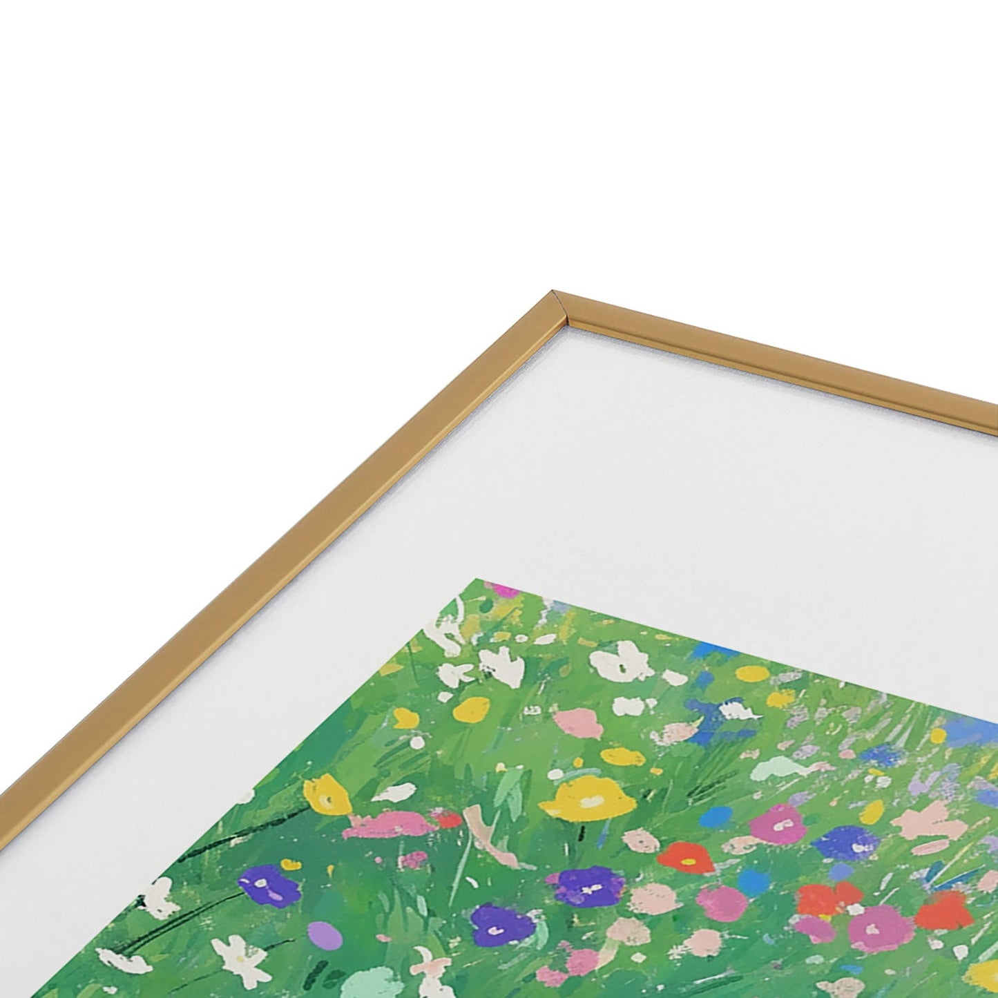 trajeado14 Goose Wildflower Cute Metal Framed Art Print