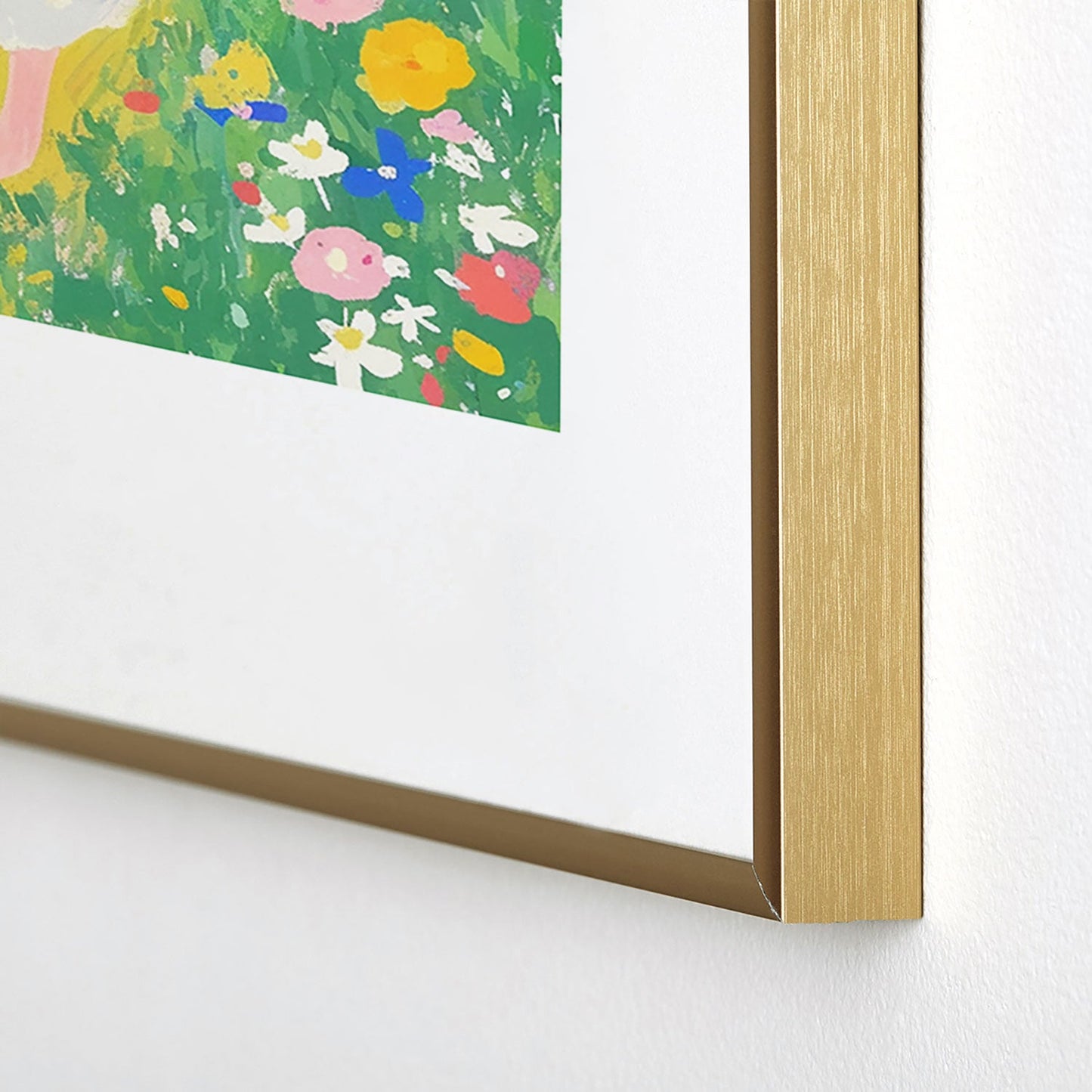trajeado14 Goose Wildflower Cute Metal Framed Art Print