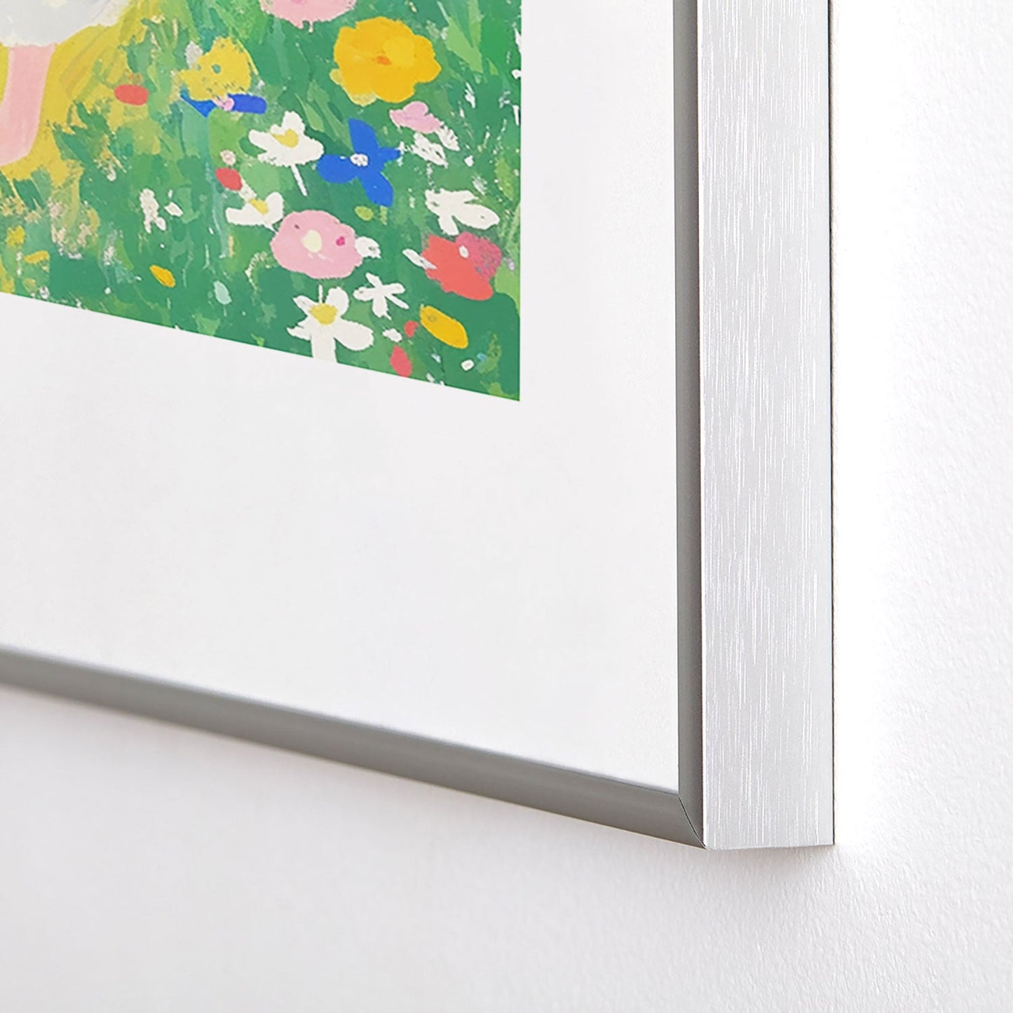 trajeado14 Goose Wildflower Cute Metal Framed Art Print