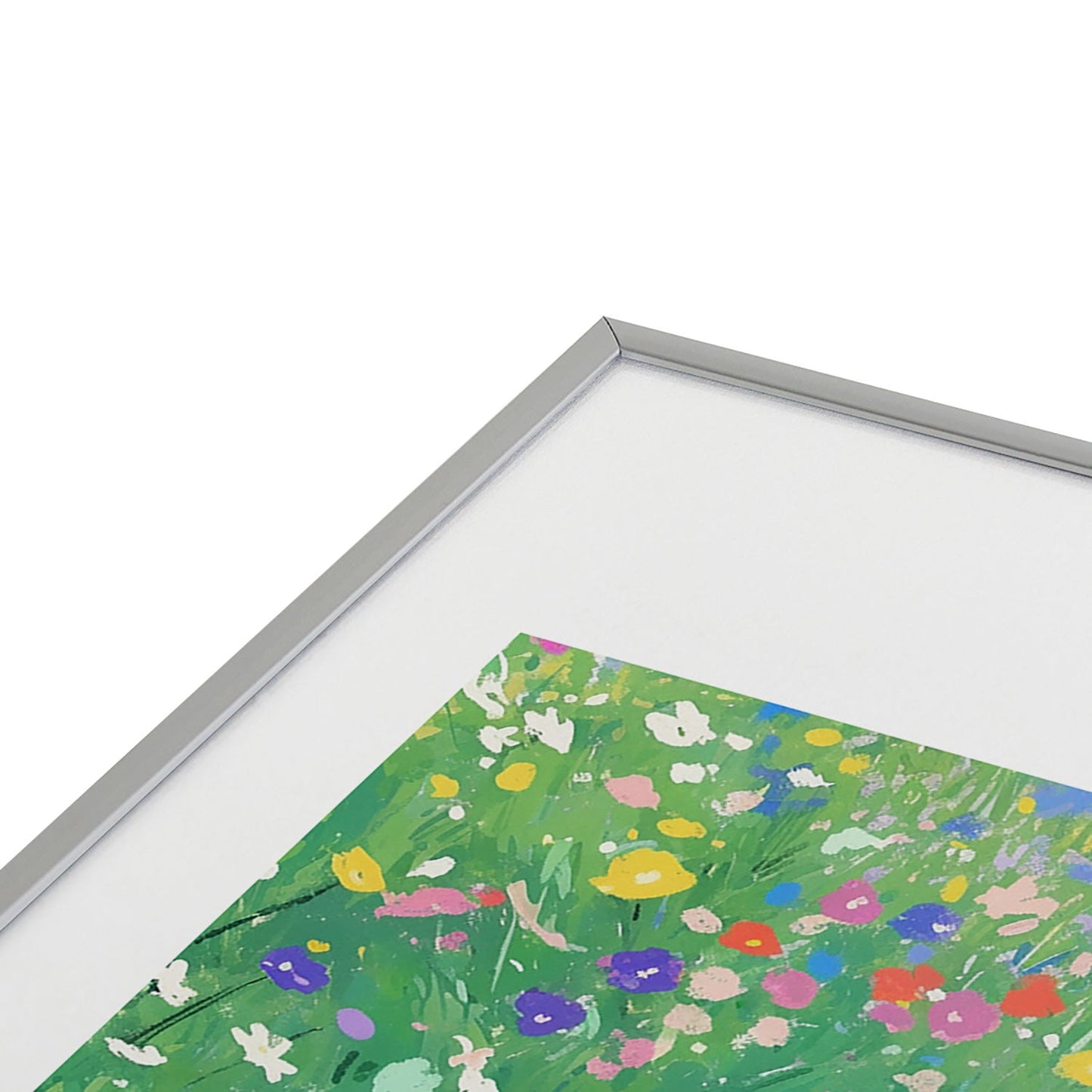 trajeado14 Goose Wildflower Cute Metal Framed Art Print