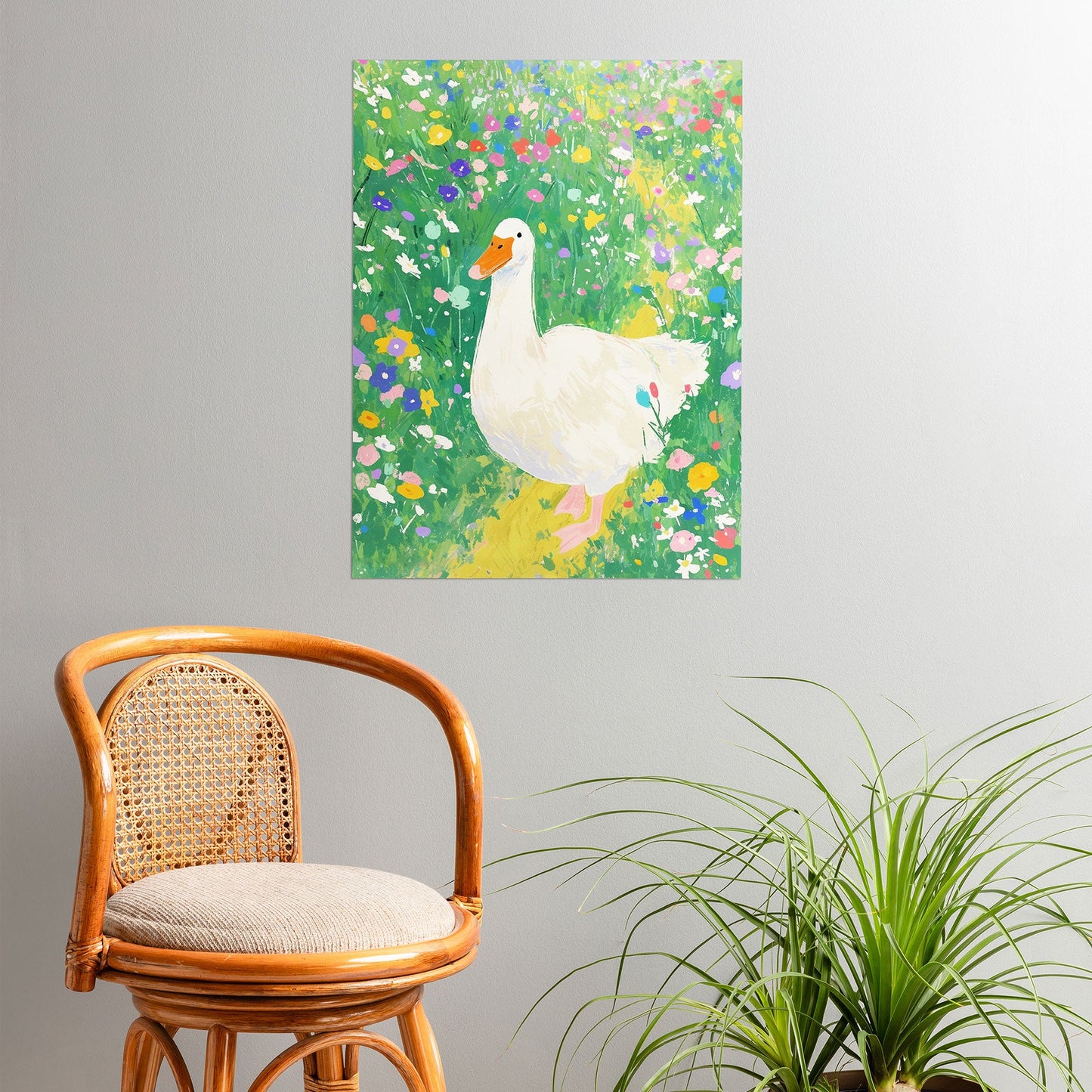 trajeado14 Goose Wildflower Cute Poster
