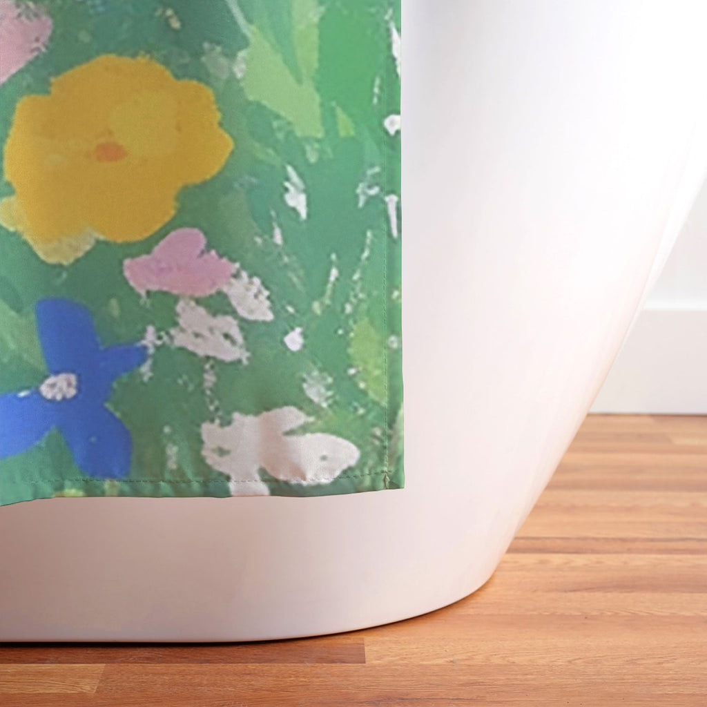 trajeado14 Goose Wildflower Cute Shower Curtain