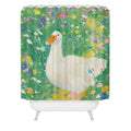 trajeado14 Goose Wildflower Cute Shower Curtain