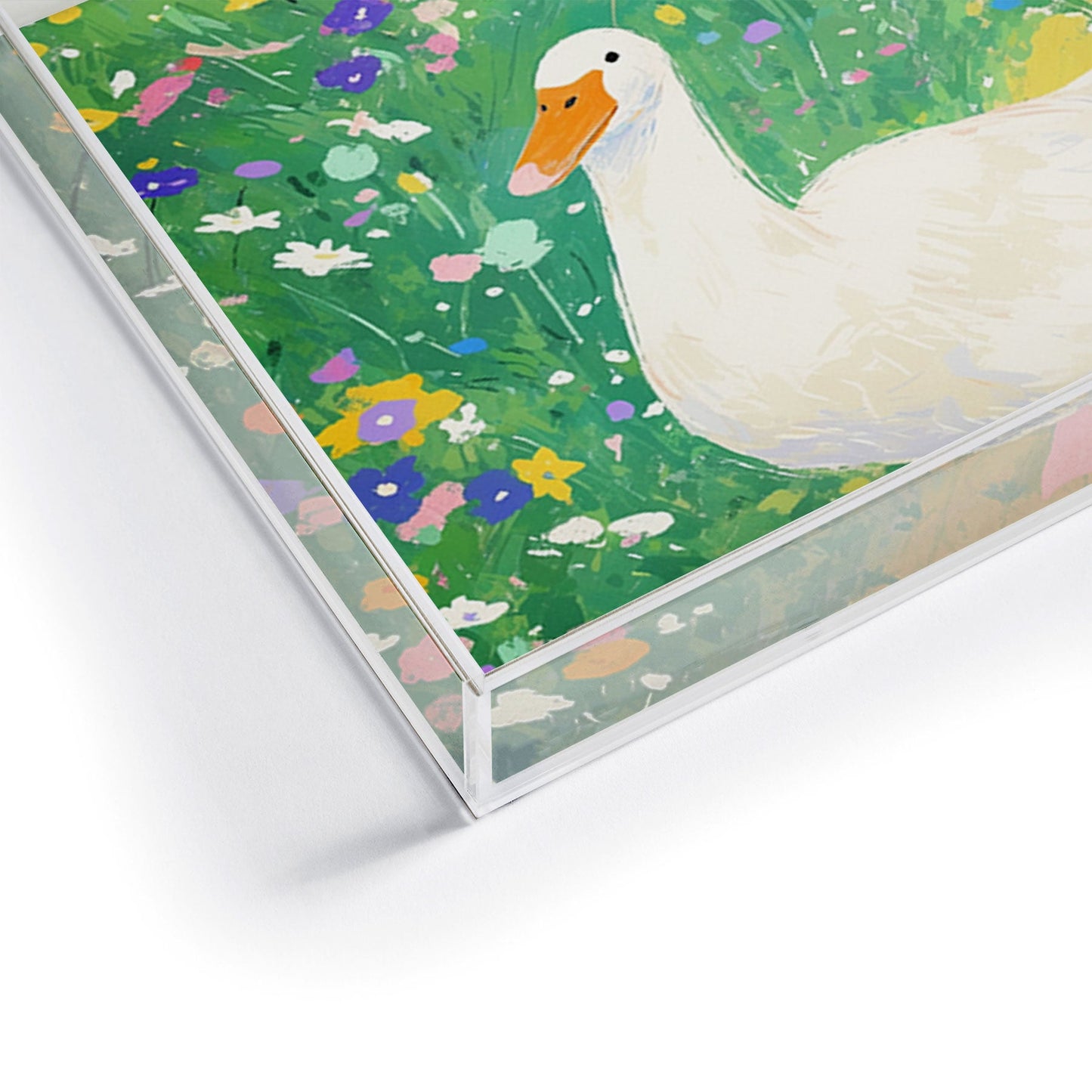 trajeado14 Goose Wildflower Cute Acrylic Tray