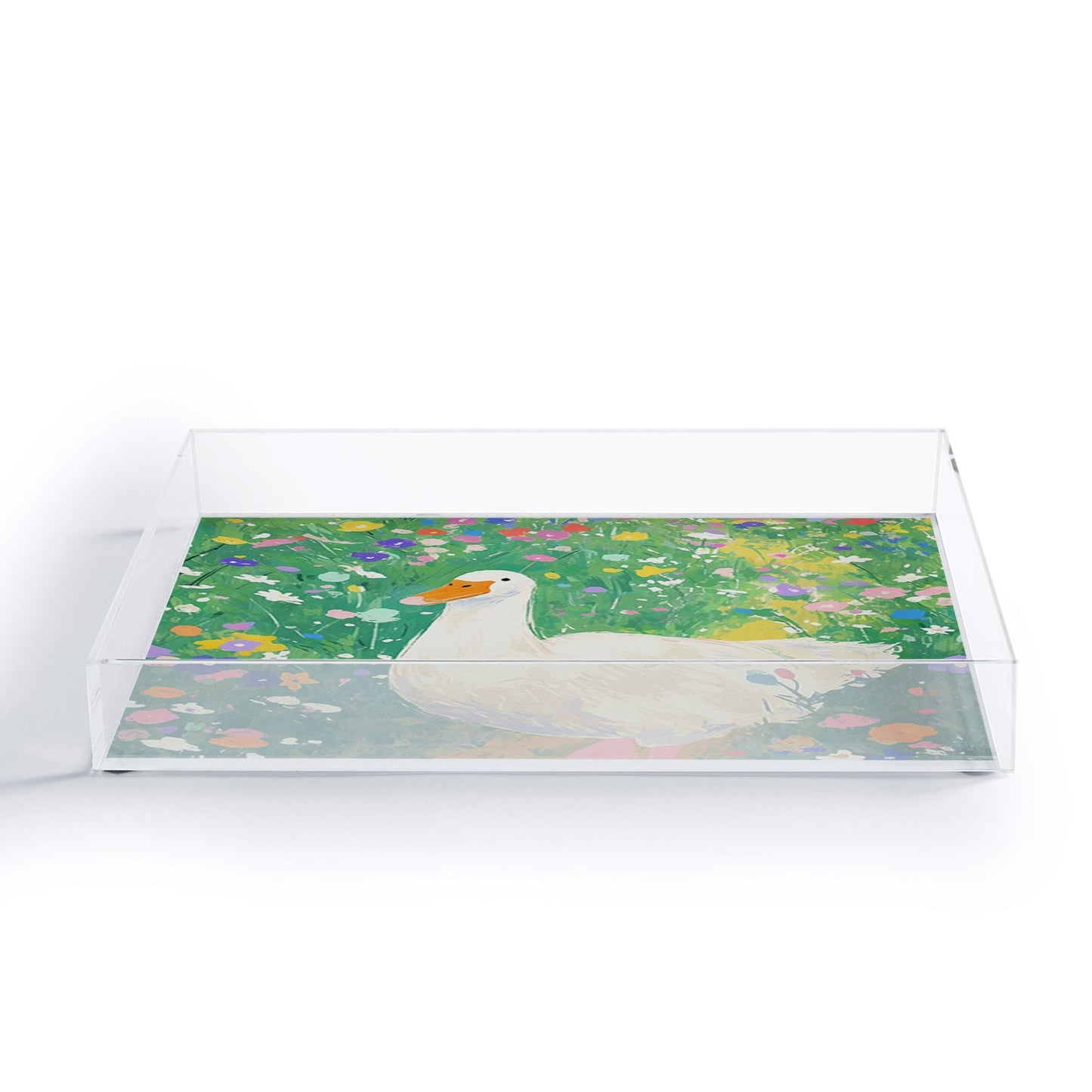 trajeado14 Goose Wildflower Cute Acrylic Tray