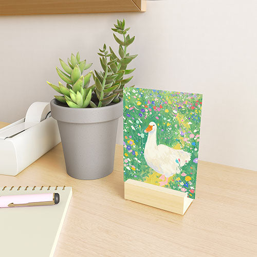 trajeado14 Goose Wildflower Cute Mini Art Print
