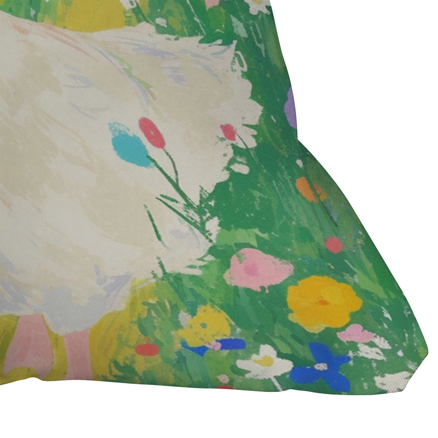 trajeado14 Goose Wildflower Cute Throw Pillow
