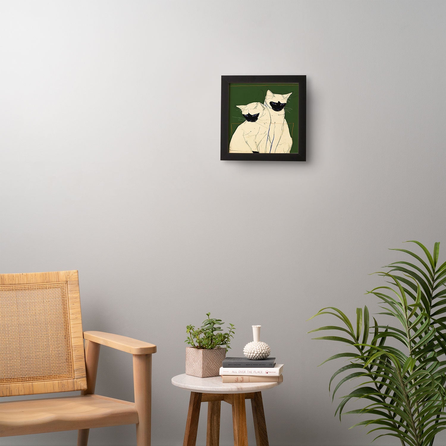 trajeado14 Siamese Cats Modern Art Framed Wall Art