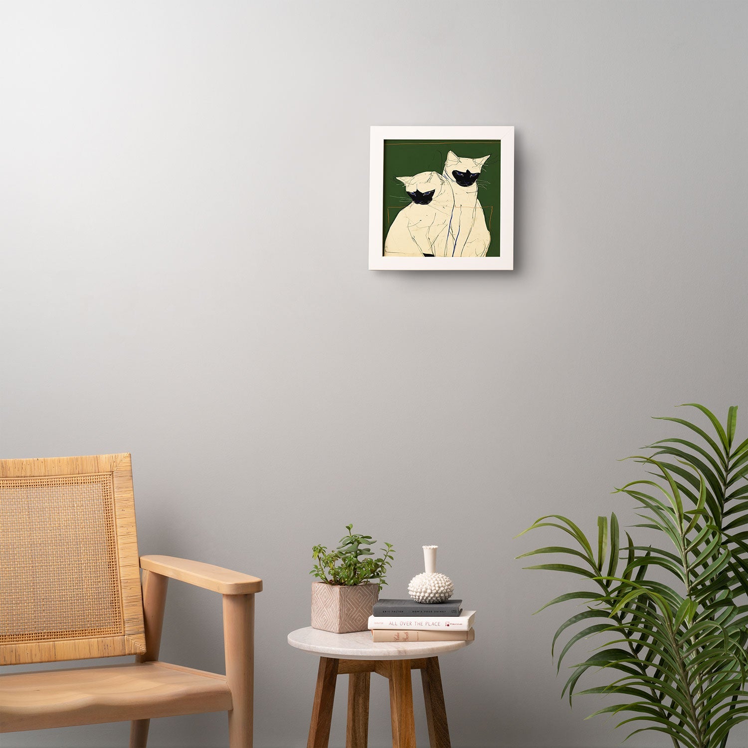 trajeado14 Siamese Cats Modern Art Framed Wall Art