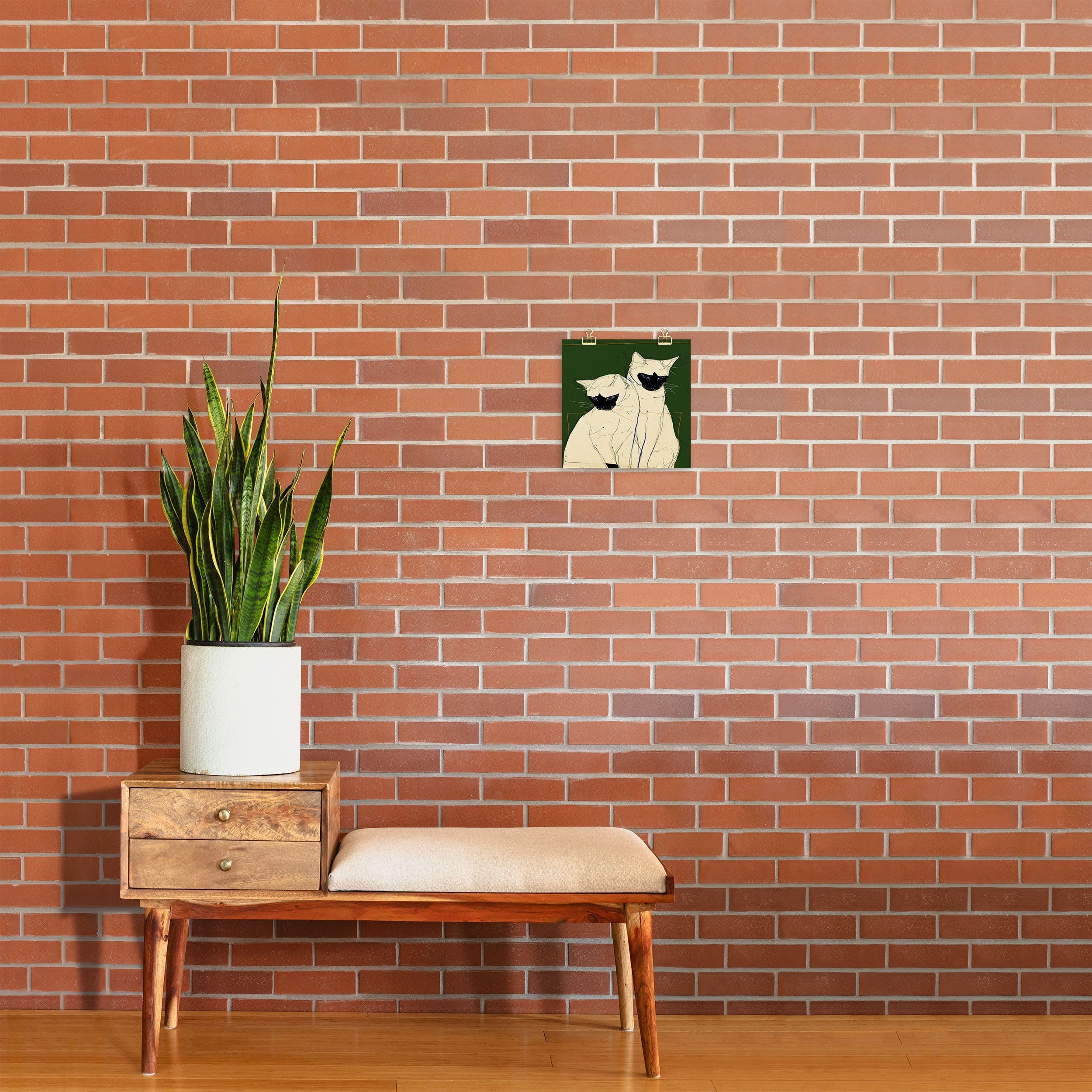 trajeado14 Siamese Cats Modern Art Art Print